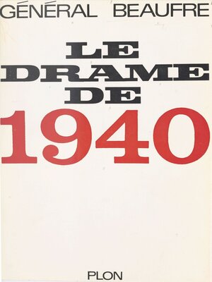 cover image of Le drame de 1940